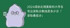 2024深圳北理莫斯科大学各专业录取分数线是多少分「录取最低分」