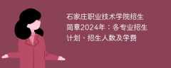 石家庄职业技术学院招生简章2024年：各专业招生计划、招生人数及学费