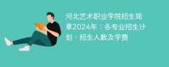 河北艺术职业学院招生简章2024年：各专业招生计划、招生人数及学费