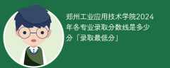 郑州工业应用技术学院2024年各专业录取分数线是多少分「录取最低分」