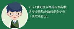 2024濮阳医学高等专科学校各专业录取分数线是多少分「录取最低分」