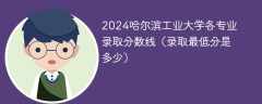 2024哈尔滨工业大学各专业录取分数线（录取最低分是多少）