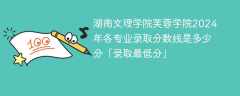 湖南文理学院芙蓉学院2024年各专业录取分数线是多少分「录取最低分」