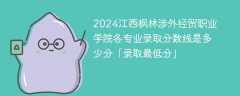 2024江西枫林涉外经贸职业学院各专业录取分数线是多少分「录取最低分」