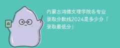 内蒙古鸿德文理学院各专业录取分数线2024是多少分「录取最低分」