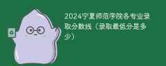 2024宁夏师范学院各专业录取分数线（录取最低分是多少）