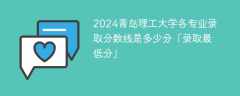 2024青岛理工大学各专业录取分数线是多少分「录取最低分」