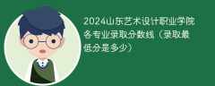 2024山东艺术设计职业学院各专业录取分数线（录取最低分是多少）