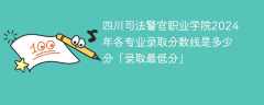 四川司法警官职业学院2024年各专业录取分数线是多少分「录取最低分」