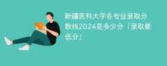 新疆医科大学各专业录取分数线2024是多少分「录取最低分」