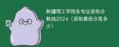 新疆理工学院各专业录取分数线2024（录取最低分是多少）