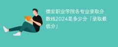 德宏职业学院各专业录取分数线2024是多少分「录取最低分」