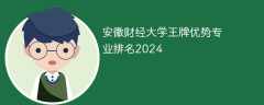 安徽财经大学王牌优势专业排名2025