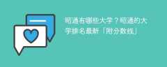 昭通有哪些大学？昭通的大学排名2025最新「附分数线」
