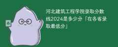 河北建筑工程学院录取分数线2024是多少分「在各省录取最低分」