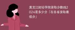 黑龙江财经学院录取分数线2024是多少分「在各省录取最低分」