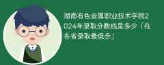 湖南有色金属职业技术学院2024年录取分数线是多少「在各省录取最低分」