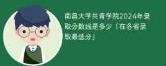 南昌大学共青学院2024年录取分数线是多少「在各省录取最低分」