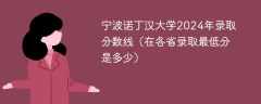 宁波诺丁汉大学2024年录取分数线（在各省录取最低分是多少）