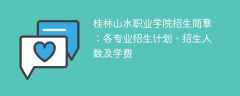 桂林山水职业学院招生简章2025年：各专业招生计划、招生人数及学费