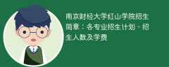 2025年南京财经大学红山学院招生简章：各专业招生计划、招生人数及学费