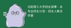 2025年沈阳理工大学招生简章：各专业招生计划、招生人数及学费