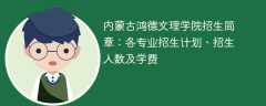 内蒙古鸿德文理学院2025年招生简章：各专业招生计划、招生人数及学费