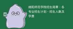 绵阳师范学院招生简章2025年：各专业招生计划、招生人数及学费