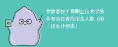 甘肃畜牧工程职业技术学院2025各专业在青海招生人数、录取分数线（附：招生计划表）