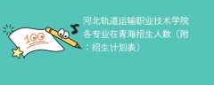 2025河北轨道运输职业技术学院在青海各专业招生人数、录取分数线（附：招生计划表）