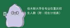 佳木斯大学各专业在重庆招生人数2025年（附：招生计划表）