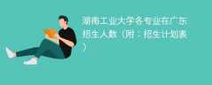 2025湖南工业大学各专业在广东招生人数、录取分数线（附：招生计划表）
