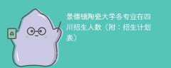 景德镇陶瓷大学各专业2025在四川招生人数、录取分数线（附：招生计划表）