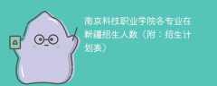 南京科技职业学院在新疆各专业招生人数、录取分数线2025（附：招生计划表）