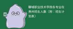 聊城职业技术学院在贵州各专业2025招生人数、录取分数线（附：招生计划表）