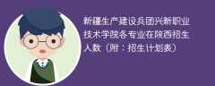 2025年新疆生产建设兵团兴新职业技术学院各专业在陕西招生人数（附：招生计划表）