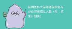 昆明医科大学海源学院在河南各专业招生人数、录取分数线2025（附：招生计划表）