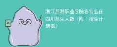 浙江旅游职业学院各专业在四川招生人数、录取分数线2025（附：招生计划表）