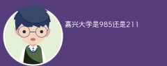 嘉兴大学是985还是211