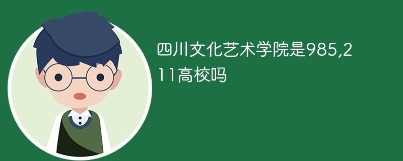 四川文化艺术学院是985,211高校吗