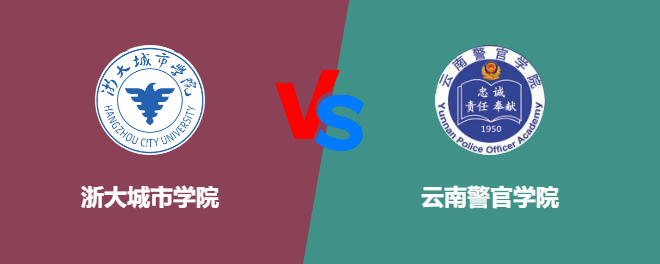 浙大城市学院pk云南警官学院，哪个好？
