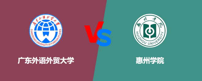 广东外语外贸大学和惠州学院对比哪个好