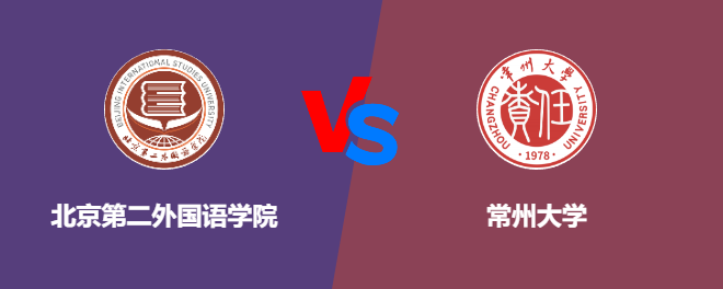 北京第二外国语学院和常州大学对比哪个好