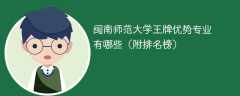 闽南师范大学王牌优势专业有哪些（附排名榜）