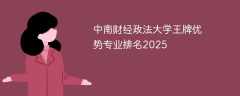 中南财经政法大学王牌优势专业排名2025