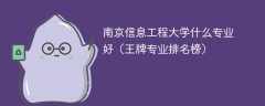 南京信息工程大学什么专业好（王牌专业排名榜）