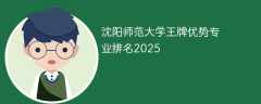 沈阳师范大学王牌优势专业排名2025