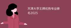 天津大学王牌优势专业排名2025