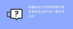 安徽财经大学信息管理与信息系统专业好不好？排名怎么样
