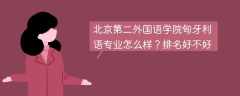 北京第二外国语学院匈牙利语专业怎么样？排名好不好